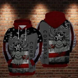 Dallas Cowboys American Flag Style 3D Hoodie, NFL Hoodie