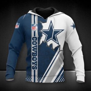 Dallas Cowboys Big Logo All Over Print Hoodie, NFL Hoodie