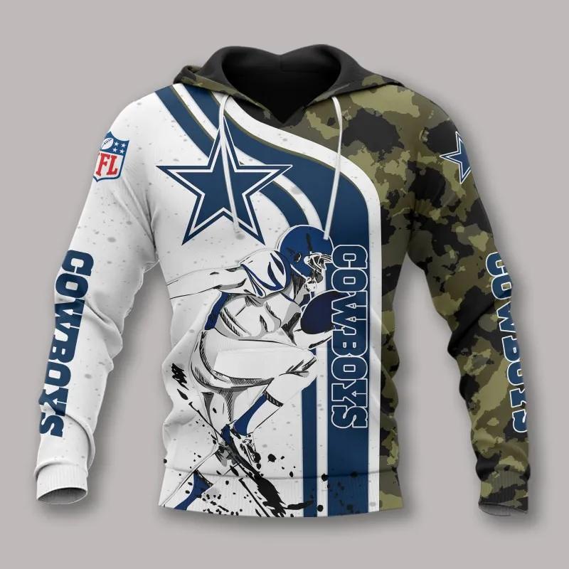 Dallas Cowboys Camo All Over Print Hoodie, NFL Hoodie Dallas Cowboys Camo All Over Print Hoodie, NFL Hoodie