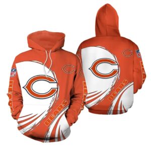 NFL Chicago Bears 3D Hoodie 13, NFL Hoodie