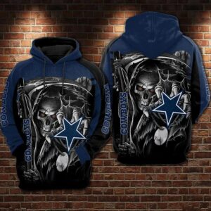 Dallas Cowboys Death Skull Hoodie, NFL Hoodie