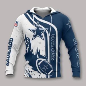 Dallas Cowboys Fire Ball All Over Print Hoodie 1, NFL Hoodie