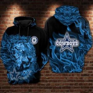 Dallas Cowboys Football Tiger Smoke Blue 3D Hoodie, NFL Hoodie