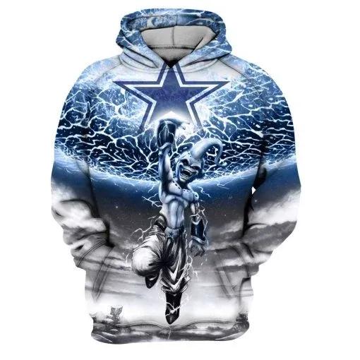 Dallas Cowboys Kid Buu Dragon Ball Z 3D Hoodie, NFL Hoodie Dallas Cowboys Kid Buu Dragon Ball Z 3D Hoodie, NFL Hoodie