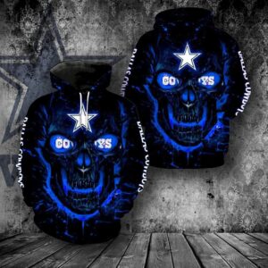 Dallas Cowboys Lava Skull Star 3D Hoodie, NFL Hoodie