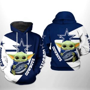 Dallas Cowboys NFL Baby Yoda 3D Hoodie, NFL Hoodie
