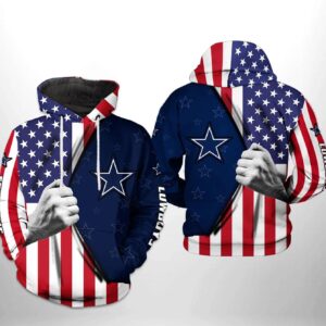 Dallas Cowboys NFL US Flag Anniversary 3D Hoodie, NFL Hoodie