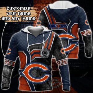 NFL Chicago Bears Personalized 3D Hoodie 4, NFL Hoodie