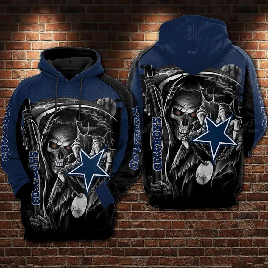 Dallas Cowboys Nfl Football Star Skull Death Hoodie, NFL Hoodie Dallas Cowboys Nfl Football Star Skull Death Hoodie, NFL Hoodie