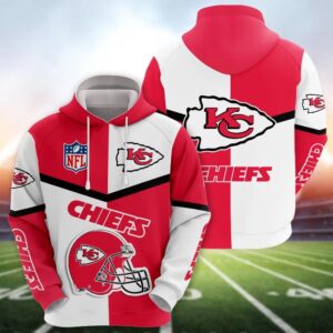 NFL Kansas City Chiefs Logo 3D Hoodie, NFL Hoodie