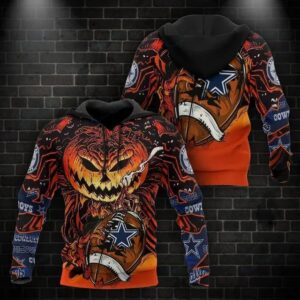 Dallas Cowboys Pumpkin Halloween 3D Hoodie, NFL Hoodie