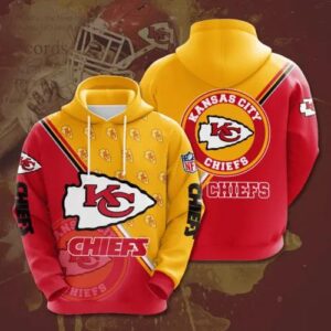 NFL Kansas City Chiefs Logo 3D Hoodie 3, NFL Hoodie