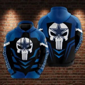 Dallas Cowboys Punisher Skull 3D Hoodie, NFL Hoodie