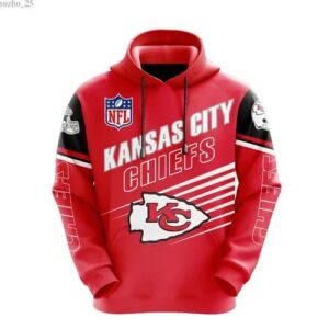 NFL Kansas City Chiefs Logo 3D Hoodie 4, NFL Hoodie