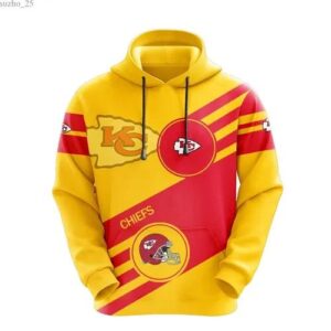 NFL Kansas City Chiefs Logo 3D Hoodie 6, NFL Hoodie