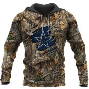Dallas Cowboys Realtree Hunting Camo 3D Hoodie, NFL Hoodie