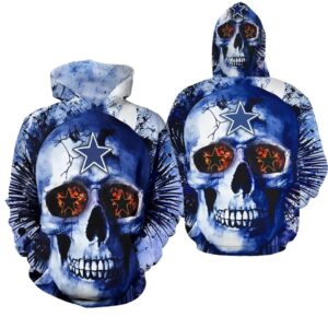 Dallas Cowboys Skull 3D Hoodie, NFL Hoodie