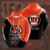 NFL Cincinnati Bengals Logo 3D Hoodie, NFL Hoodie