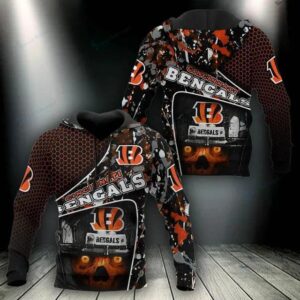 NFL Cincinnati Bengals Logo 3D Hoodie 10, NFL Hoodie