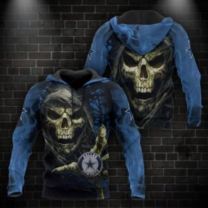 Dallas Cowboys Skull Death 3D Hoodie, NFL Hoodie