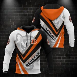 NFL Cincinnati Bengals Logo 3D Hoodie 11, NFL Hoodie