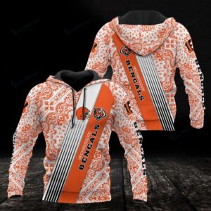 NFL Cincinnati Bengals Logo 3D Hoodie 12, NFL Hoodie