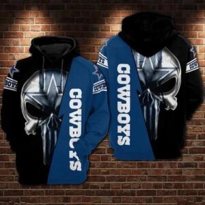 Dallas Cowboys Skull NFL 3D Hoodie, NFL Hoodie
