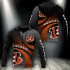 NFL Cincinnati Bengals Logo 3D Hoodie 7, NFL Hoodie