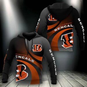 NFL Cincinnati Bengals Logo 3D Hoodie 7, NFL Hoodie