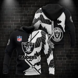 NFL Las Vegas Raiders 3D Hoodie 15, NFL Hoodie