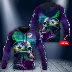 Dallas Cowboys Skull Star Personalized 3D Hoodie, NFL Hoodie