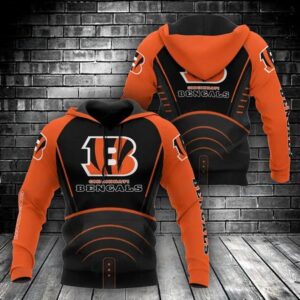 NFL Cincinnati Bengals Logo 3D Hoodie 8, NFL Hoodie