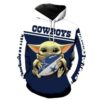 Dallas Cowboys Yoda Hug 3D Hoodie, NFL Hoodie