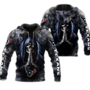 Death Houston Texans 3D Hoodie, NFL Hoodie