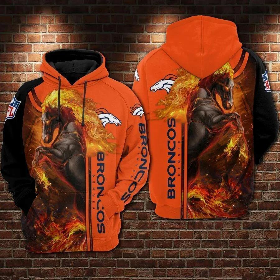 Denver Broncos Fire Hoodie, NFL Hoodie Denver Broncos Fire Hoodie, NFL Hoodie