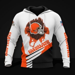 NFL Cleveland Browns All Over Print 3D Hoodie, NFL Hoodie