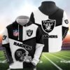 NFL Las Vegas Raiders Logo 3D Hoodie, NFL Hoodie