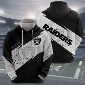 NFL Las Vegas Raiders Logo 3D Hoodie 2, NFL Hoodie