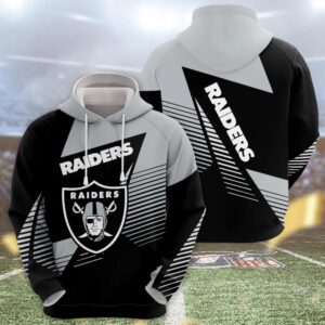NFL Las Vegas Raiders Logo 3D Hoodie 3, NFL Hoodie