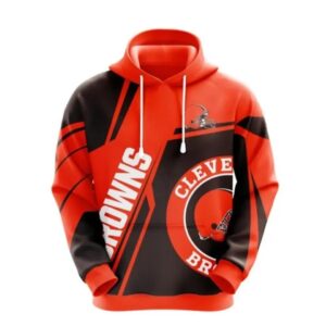 NFL Cleveland Browns Logo 3D Hoodie, NFL Hoodie