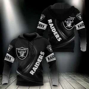 NFL Las Vegas Raiders Logo 3D Hoodie 4, NFL Hoodie