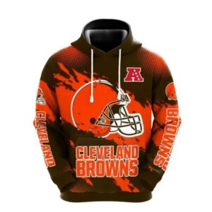 NFL Cleveland Browns Logo 3D Hoodie 2, NFL Hoodie