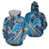 Detroit Lions Football Flower 3D Hoodie, NFL Hoodie