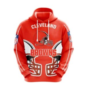 NFL Cleveland Browns Logo 3D Hoodie 4, NFL Hoodie