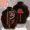 NFL Cleveland Browns Logo 3D Hoodie 7, NFL Hoodie