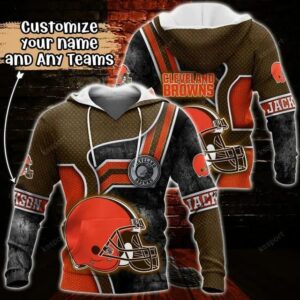 NFL Cleveland Browns Personalized 3D Hoodie 2, NFL Hoodie
