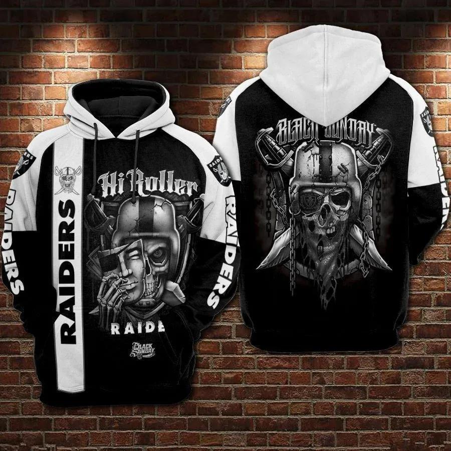 NFL Las Vegas Raiders Skull 3D Hoodie, NFL Hoodie NFL Las Vegas Raiders Skull 3D Hoodie, NFL Hoodie