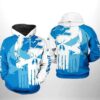Detroit Lions Punisher Skull 3D Hoodie, NFL Hoodie