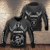 NFL Las Vegas Raiders Skull 3D Hoodie 4, NFL Hoodie