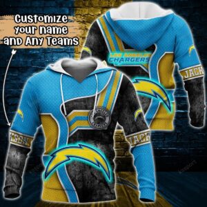 NFL Los Angeles Chargers Personalized 3D Hoodie 5, NFL Hoodie